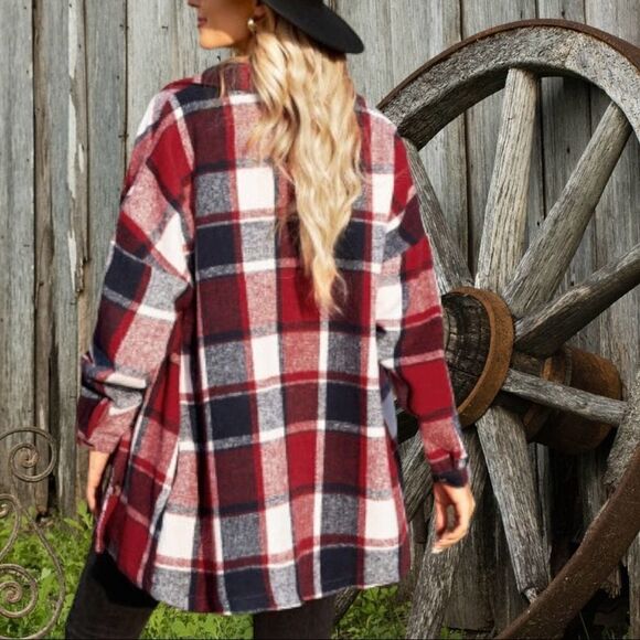 NWT Plaid Shacket - Picture 3 of 11